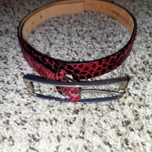 QUALHEIM BOLLORINI Italian Leather Belt. SZ Medium